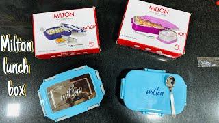 Milton insulated lunch box | Milton flatmate senior & Milton steely super deluxe small Unboxing