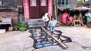 Amazing 3D Art Painting On The Road For Prank 2