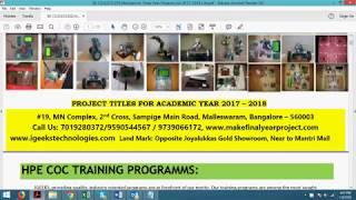 igeeks www makefinalyearproject com in vijayanagar,bangalore