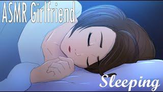 |ASMR| Sleeping on your Girlfriend's chest |Soft Breathing| |Heart Beat| |Sleep Aid|