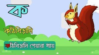 ক খ গ ঘ  | Ka kha Ga Gha ।  বাংলা ব্যঞ্জনবর্ণ । Bangla Bornomala । বাংলা বর্ণমালা । ক তে কাঠবিড়ালি