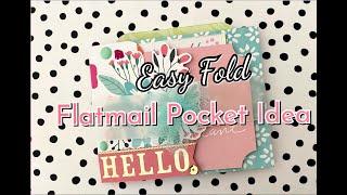 6x6 Paper  EASY FOLD   Flat Mail Pocket Idea | NO Scoreboard Needed | Simple & Quick
