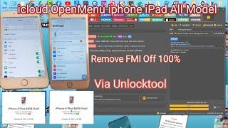 icloud Open Menu Renove All iPhone  iPad All Model All Version  By UnlockTool One click