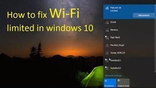 how to fix wifi limited in windows 10