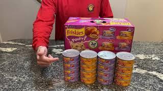 Review of the Purina Friskies Canned Wet Cat Food 32 Count Poultry Case