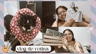 Vlog #160| Terminei porwerless, unboxing de livros novos e ida infinita ao veterinário ‍⬛