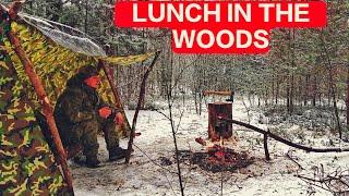 Поход выходного дня зимой. Bushcraft.