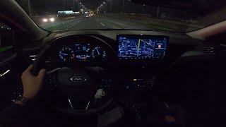 2022 Ford Focus Active [1.0, 125 hp] POV Driving at NIGHT (LED lights, Interior light) #35 CARiNIK
