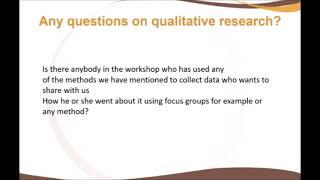 M&D Training workshop - Introduction to Quantitative Research Methods - Prof James Oguttu