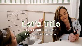 I Tiled a Wall for the First Time ️ in My Tiny Bathroom Makeover! DIY diary