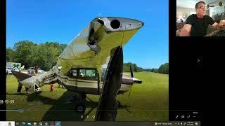 Wire Strike! Cessna 182 Holly Ridge Airport Aug 2022
