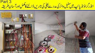 A complete & easy method of laying electrical wires in underground pipes with the help of steel wire