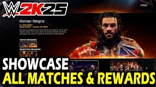 WWE 2k25 ALL SHOWCASE UNLOCKABLES (Matches & Rewards)