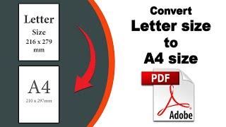 How to convert letter size to a4 in pdf using Adobe Acrobat Pro DC