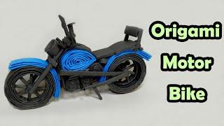 Diy Origami motorbike|make a motorbike/motorcycle with paper|@creativehacks574