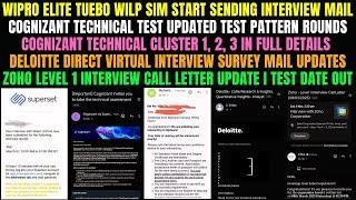 Wipro Interview | Deloitte Interview Survey | Zoho Interview Call Letter | Cognizant Technical Test