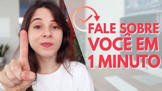 RESPONDENDO A PERGUNTA FALE SOBRE VOCÊ NA ENTREVISTA DE EMPREGO | EXEMPLO DO QUE FALAR