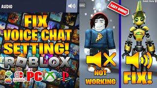 How To FIX & ENABLE VOICE CHAT SETTING on ROBLOX On PS5!