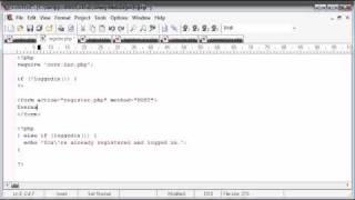 Beginner PHP Tutorial - 144 - Registration Form Part 1