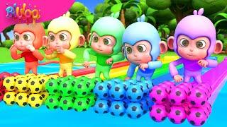 Five Little Monkeys | Kids Songs | BluLoo Nursery Rhymes & Kids Songs