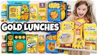 Eating Only GOLD Food For a Week of School Lunches | ONE Color Lunch Challenge