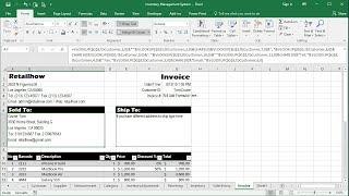 Inventory Management System Part 3 - Creating Invoice Sheet -Multiple VLookup - Dropdown