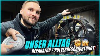 Felgen Reparatur Alltag – So werden eure Felgen, Achsen, Motorrad Rahmen neu pulverbeschichtet!