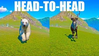 Reindeer vs Polar bear A Head to Head Christmas Speed Race in Planet Zoo