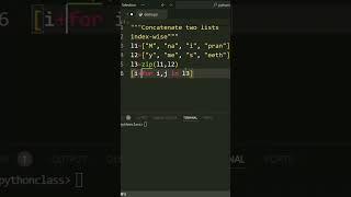 Concatenate two lists index-wise #pythontutorial #python #coding #techxcoders #programmingtutorial