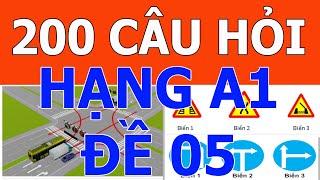  Mẹo 200 câu lý thuyết thi bằng lái xe máy A1 năm 2024 ️ Giải đề 05