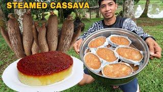 PANGAGAWA NG MERYENDA SA BUKID STEAM NA CASSAVA