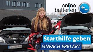 Starthilfe geben | Tutorial | Batterie überbrücken