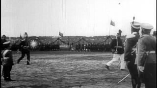 Czar Nicholas II, his son Alexei , and Grand Duke Nicholas Nikolaevich...HD Stock Footage