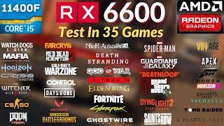 RX 6600 + i5 11400F - Test in 35 Games - 1080p