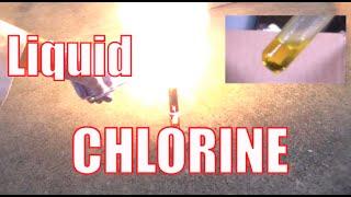 LIQUID CHLORINE Reacting with Metals (Trailer)