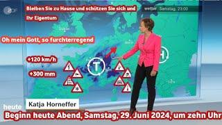 Eine gefährliche Warnung vor einem heftigen Hurrikan, der über Deutschland hinwegfegen wird