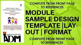 MODULE TEMPLATE / Sample Design/ Lay-out / Format by Teacher Kristinna
