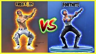 30 Emotes FREE FIRE vs FORNITE - COMPARANDO EMOTES 2021