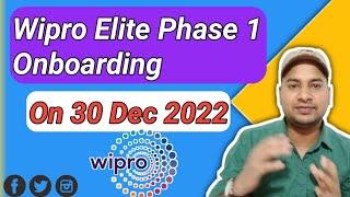 Wipro Elite Phase 1 Onboarding on 30 Dec 2022 | wipro onboarding update #wipro #onboarding