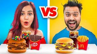 Real vs Chocolate FOOD Challenge  OMG !!