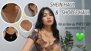 SHEIN HAUL + MINI SHOPEE HAUL (accessories & brushes)  | Arianne Sumando