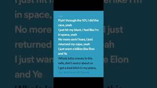 DDG - elon musk (lyrics spotify version) ft Gunna