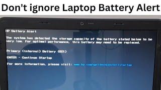 Fix HP Battery Alert | Don't Ignore Laptop Battery Alert | How to Fix Hp Battery Alert 601