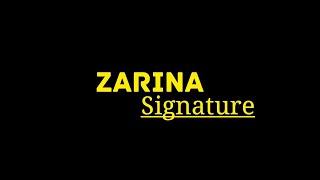 Zarina Name Signature Style || Learn Your Signature