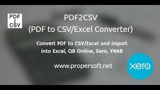 How to make CSV for Xero from a PDF statement