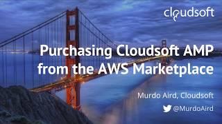 Purchasing Cloudsoft AMP from the AWS Marketplace