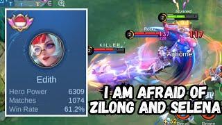 ZILONG AND SELENA COUNTER EDITH ! BEST BUILD EDITH 2024 