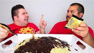 BLACK BEAN NOODLES with ORLIN • Mukbang & Recipe