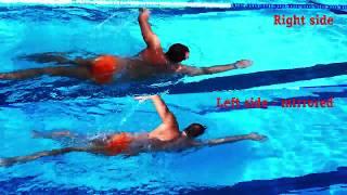 Swimming freestyle - matching up left side against right