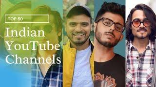 Top 50 most subscribed YouTube Channels of India | Sarru Gautam